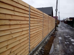 Деревянный забор елочка 150 метров фото в Родниках